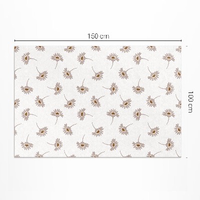 Teppich auf pvc Zarte Boho-Gänseblümchen