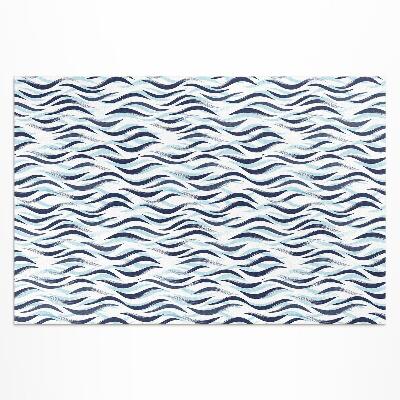 Teppich pvc Grafisch Bemalte Meereswellen