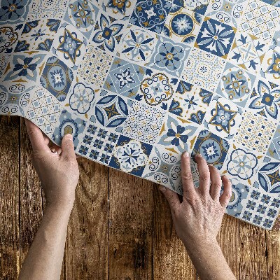 Teppich pvc Blaue Griechische Mosaik-Dekorfliesen