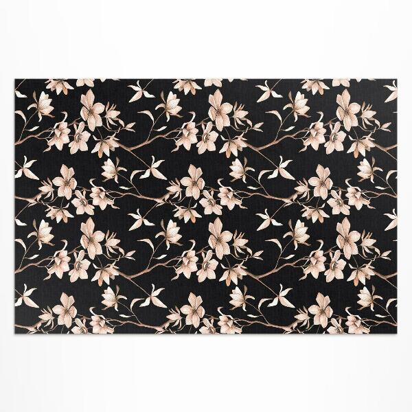 Vinyl teppich Helle Blumen Auf Zweigen Vintage-Muster