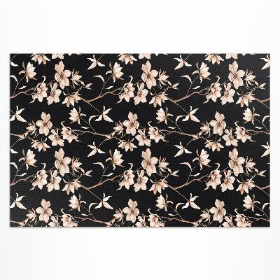 Vinyl teppich Helle Blumen Auf Zweigen Vintage-Muster