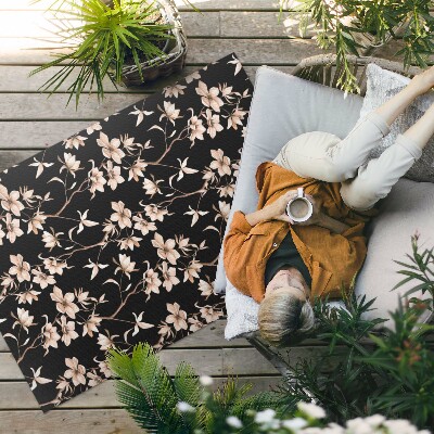 Vinyl teppich Helle Blumen Auf Zweigen Vintage-Muster