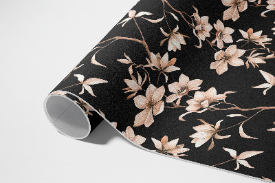 Vinyl teppich Helle Blumen Auf Zweigen Vintage-Muster