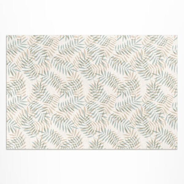 Teppich pvc Zartes Tropisches Blätter-Boho-Muster