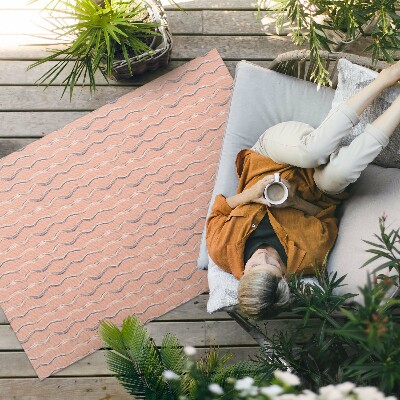 Pvc teppich Boho-Wellen In Pastellfarben