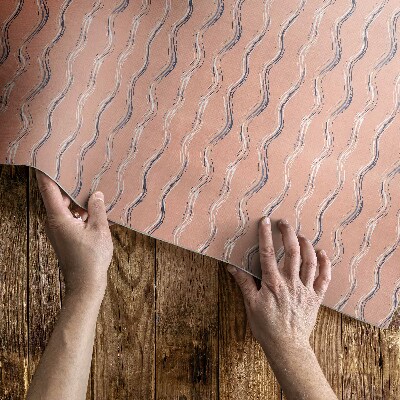 Pvc teppich Boho-Wellen In Pastellfarben