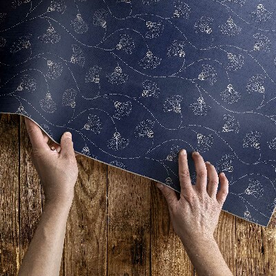 Vinyl teppich läufer Ginkgoblätter Im Vintage-Boho-Stil
