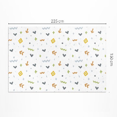 Vinyl teppich läufer Pastellige Symbole Und Formen Im Boho-Stil