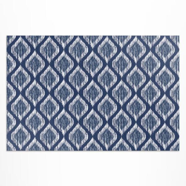 Teppich auf pvc Elegantes Muster Aus Stoffimitat