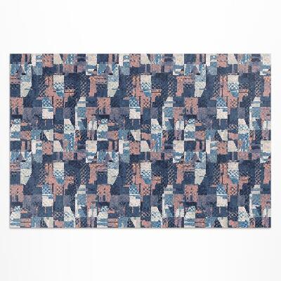 Vinyl teppich läufer Abstraktes Mosaik Im Retro-Vintage-Stil