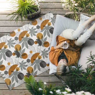 Teppich pvc Illustration Von Boho-Blättern Und -Formen