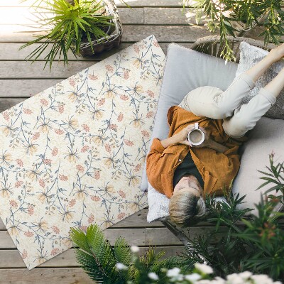 Vinyl teppich läufer Blumenwiese Zartes Boho-Muster