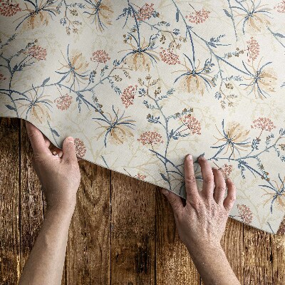Vinyl teppich läufer Blumenwiese Zartes Boho-Muster