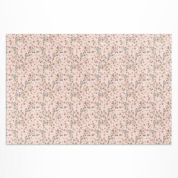 Pvc teppich Kleine Blumen Auf Einer Wiese Im Boho-Stil