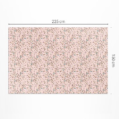 Pvc teppich Kleine Blumen Auf Einer Wiese Im Boho-Stil