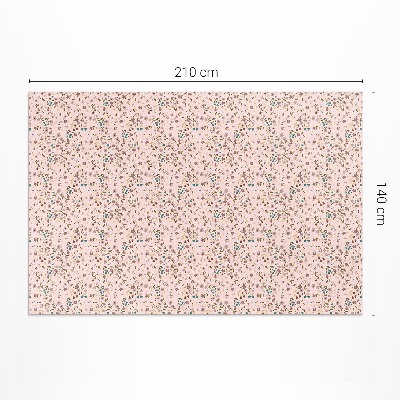 Pvc teppich Kleine Blumen Auf Einer Wiese Im Boho-Stil