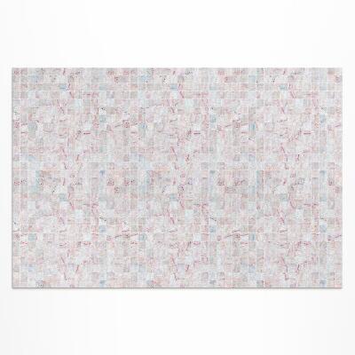 Teppich auf pvc Feine Steinmosaikfliese