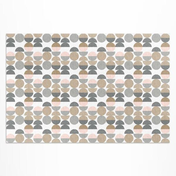 Teppich pvc Kreise Und Halbmonde Retro Geometrisches Muster