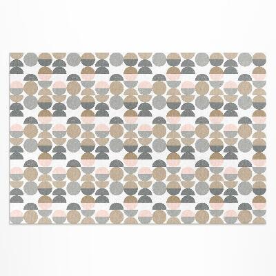 Teppich pvc Kreise Und Halbmonde Retro Geometrisches Muster