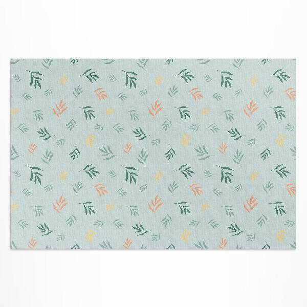 Pvc teppich Kleine Zweige Mit Boho-Blumenmotiven