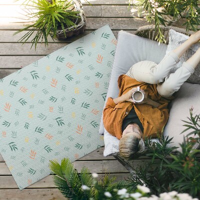 Pvc teppich Kleine Zweige Mit Boho-Blumenmotiven