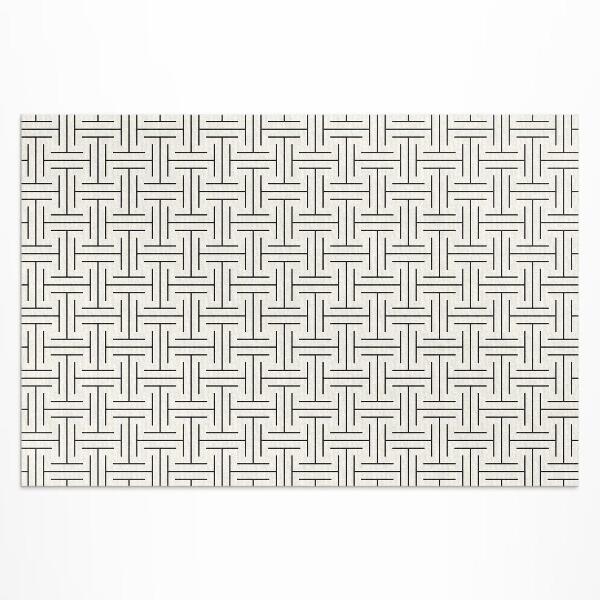 Teppich auf pvc Minimalistisches Labyrinth Mit Regelmäßigen Linien