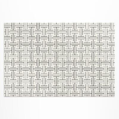 Teppich auf pvc Minimalistisches Labyrinth Mit Regelmäßigen Linien