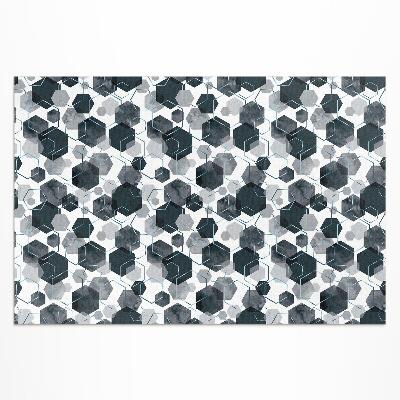 Teppich pvc Aquarell Und Lineare Sechsecke