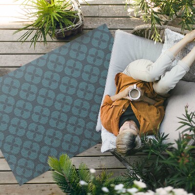 Pvc teppich Geometrisches Muster Mit Vierblättrigem Kleeblatt