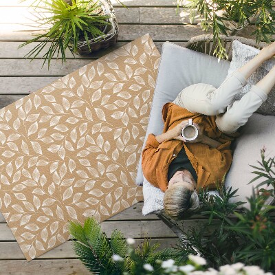 Vinyl teppich läufer Lineare Boho-Zweige Mit Blättern