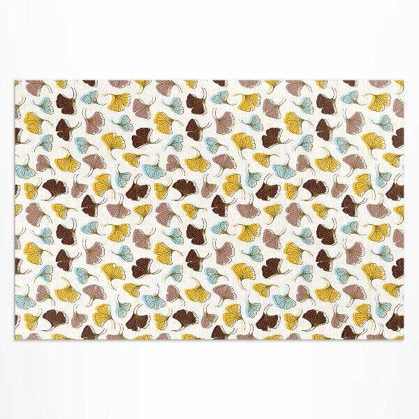 Teppich auf pvc Pastell-Ginkgoblätter-Boho-Illustration