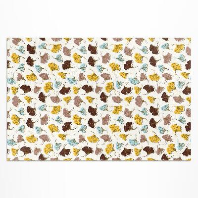 Teppich auf pvc Pastell-Ginkgoblätter-Boho-Illustration