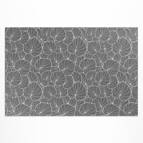 Pvc teppich Boho-Design Mit Linearen Blättern