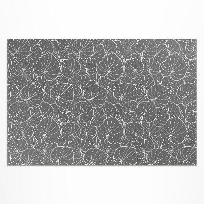 Pvc teppich Boho-Design Mit Linearen Blättern
