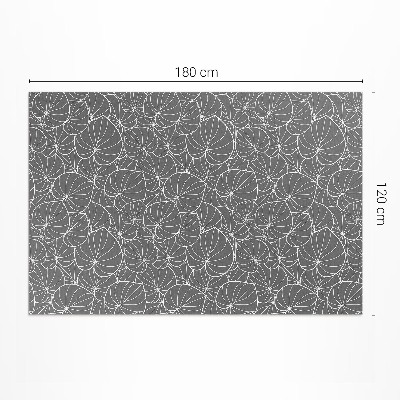 Pvc teppich Boho-Design Mit Linearen Blättern