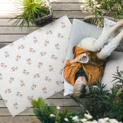 Teppich pvc Kleine Blumen Auf Boho-Stoff