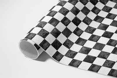 Teppich pvc Monochromes Steinschachbrett