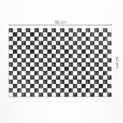 Teppich pvc Monochromes Steinschachbrett