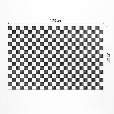 Teppich pvc Monochromes Steinschachbrett