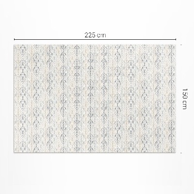 Teppich auf pvc Regelmäßige Blätter Orientalisches Boho-Muster