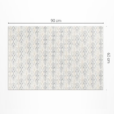 Teppich auf pvc Regelmäßige Blätter Orientalisches Boho-Muster