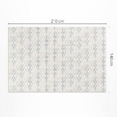 Teppich auf pvc Regelmäßige Blätter Orientalisches Boho-Muster