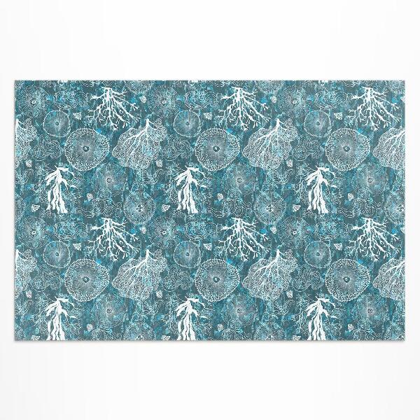 Teppich auf pvc Muster Inspiriert Von Meeresflora Und -Fauna