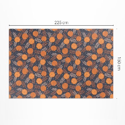 Vinyl teppich Illustration Von Orangen Und Blättern