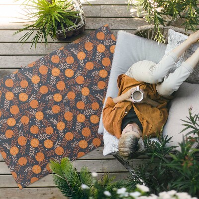 Vinyl teppich Illustration Von Orangen Und Blättern