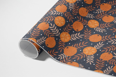 Vinyl teppich Illustration Von Orangen Und Blättern