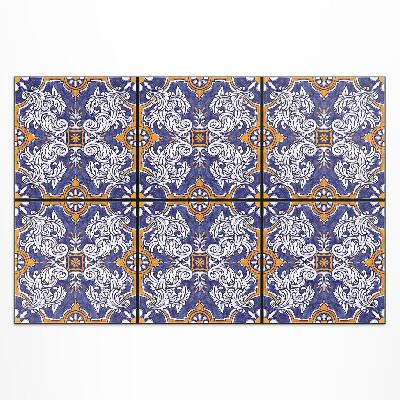 Teppich pvc Elegante Fliesen Mit Floralen Ornamenten