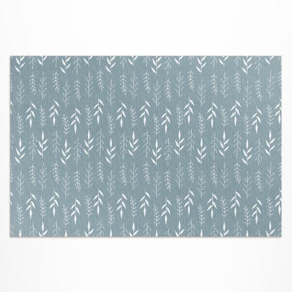 Pvc teppich Minimalistische Illustration Von Zweigen Und Blättern