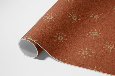 Teppich auf pvc Sonnenblumenmuster Im Vintage-Boho-Stil