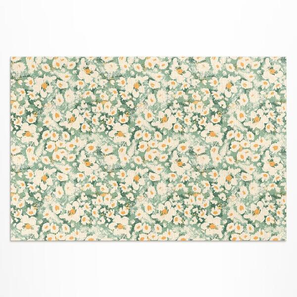 Vinyl teppich Wiesenfeld Mit Abstrakten Blumen Bemalt